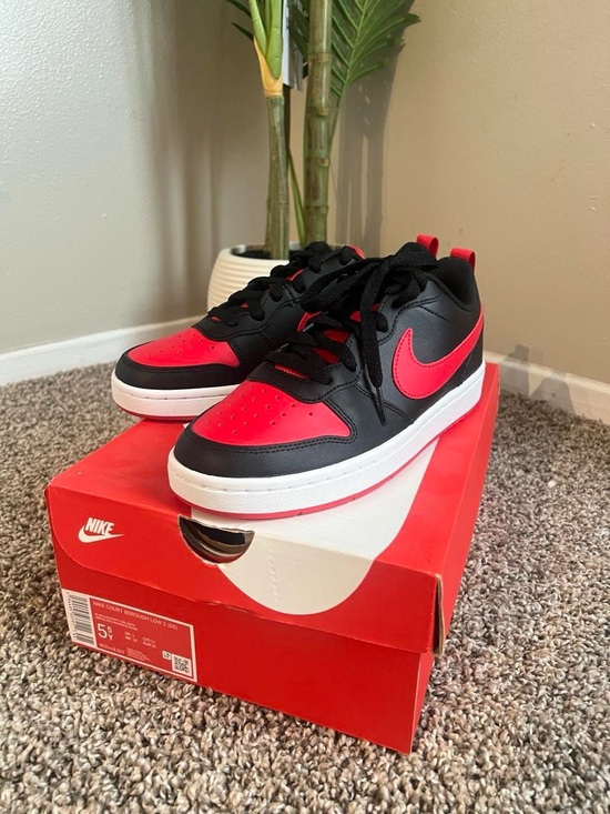 Nike Other - Nike Court Borough Low 2 (GS) – Black/University Red/White